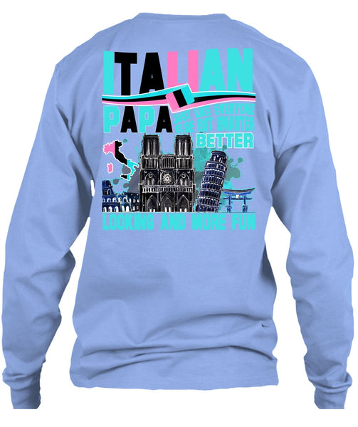 Italian Papa T Shirt, I Love Dad T Shirt
