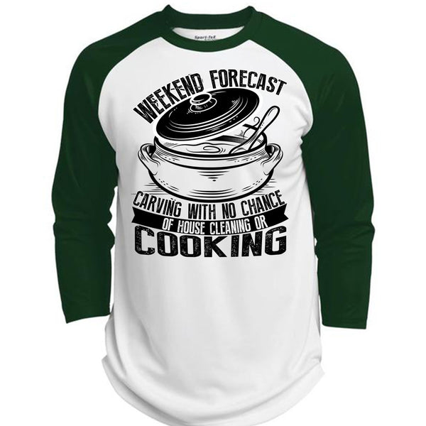 Weekend Forecast Carving T Shirt, I Love Cooking T Shirt, Awesome T-Shirts  (Polyester Game Baseball Jersey)