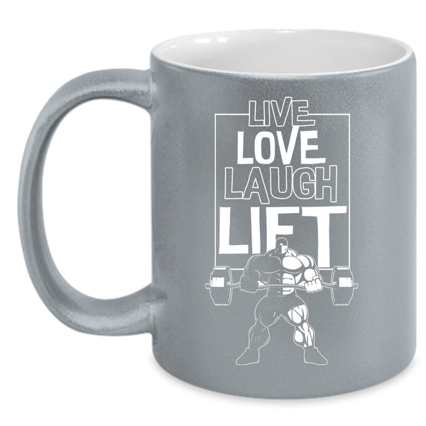 Live Love Lift Coffee Mug, Cool Sport Coffee Cup