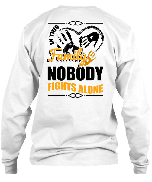 In This Family Nobody Fights Alone T Shirt, I Love Mom T Shirt