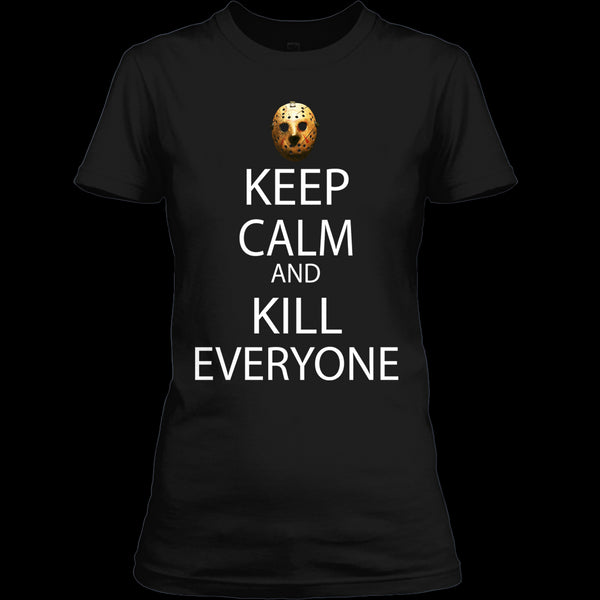 A black t-shirt with the shopify logo