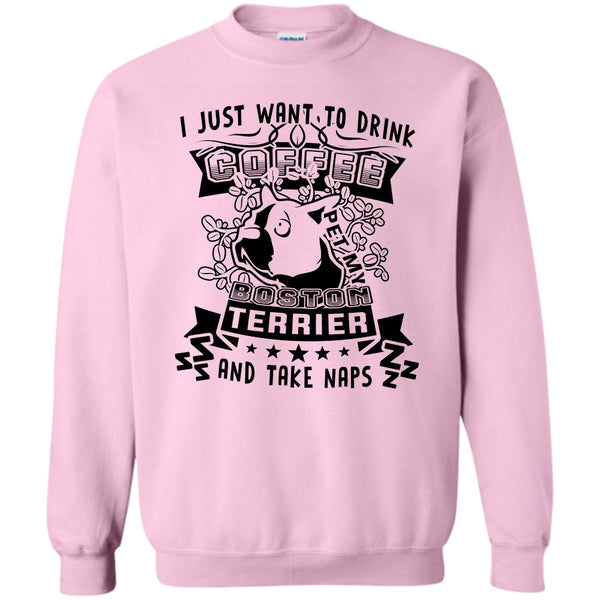 Coolest Dog Lover T Shirt, I Just Want To Drink Coffee Sweatshirt