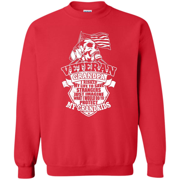I Am a Veteran Grandpa T Shirt, To Protect My Grandkids Sweatshirt