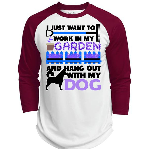 Hang Out With My Dog T Shirt, I Love Gardening T Shirt, Awesome T-Shirts  (Polyester Game Baseball Jersey)
