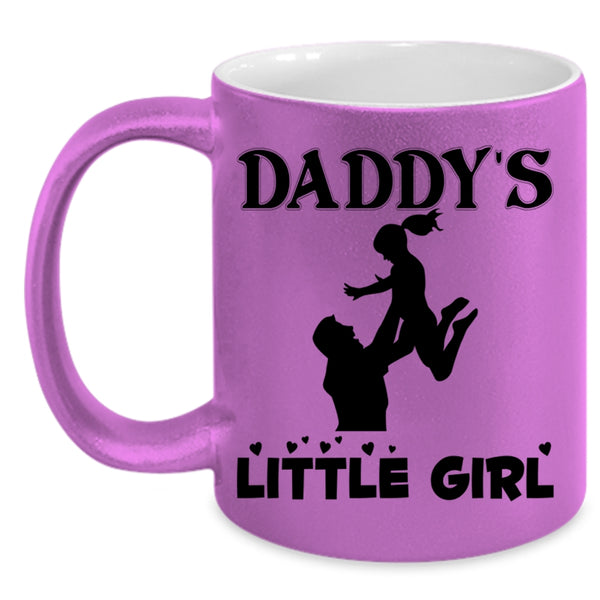 Father And Daughter Coffee Mug, Daddy's Little Girl Accent Mug