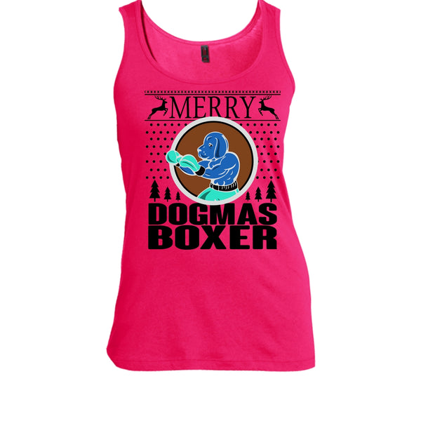 Merry Dogmas Boxer T Shirt, Cool Dog Lover T Shirt, Awesome t-shirts