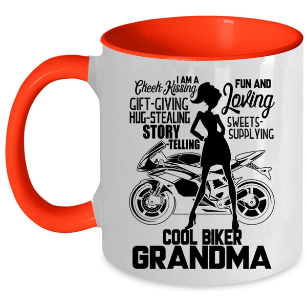 Cool Biker Grandma Coffee Mug, I Am A Cool Biker Grandma Accent Mug