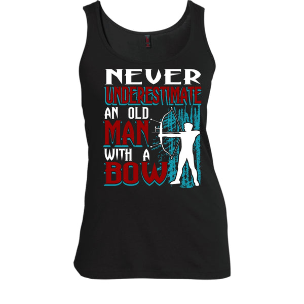 Never Underestimate T Shirt, An Old Man With A Bow T Shirt, Cool T Shirt