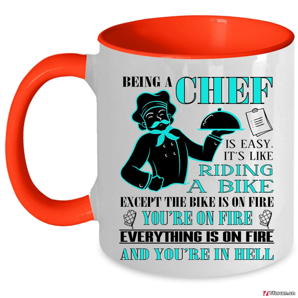 Being A Chef Cup, It's Like Riding A Bike Mug, Cool Chef Cup