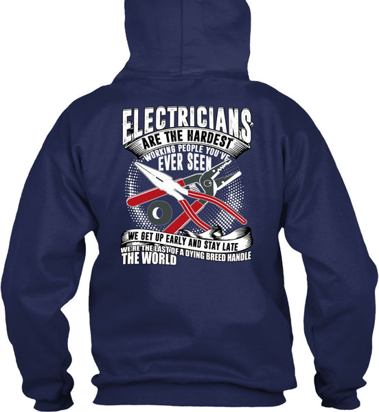 Electricians Are The Hardest Working T Shirt, Dying Breed Handle T Shirt