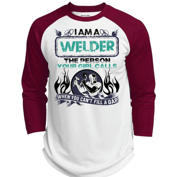I Am A Welder T Shirt, I Love Welding T Shirt, Awesome T-Shirts  (Polyester Game Baseball Jersey)
