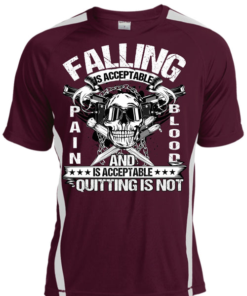 Falling Is Acceptable T Shirt, Being A Veteran T Shirt, Cool Shirt