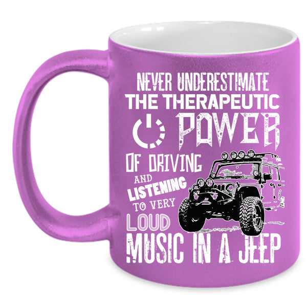 Driving Jeep Coffee Mug, Listening To Very Loud Music In A Jeep Coffee Cup