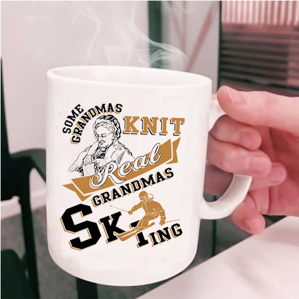 Awesome Grandmas Coffee Mug, Real Grandmas Skiing Cup