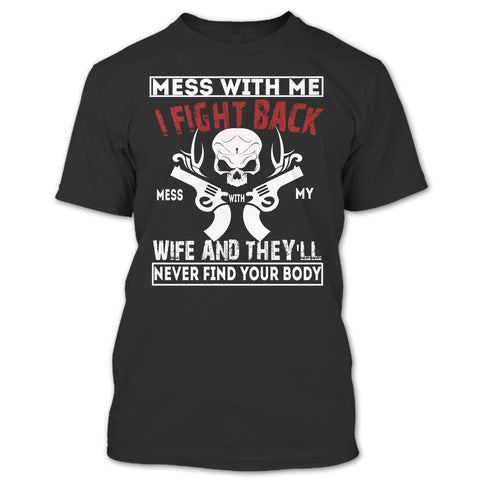 A black t-shirt with the shopify logo