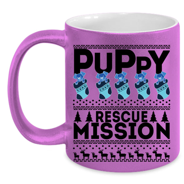 Cute Gift For Dog Lovers Coffee Mug, Puppy Rescue Mission Accent Mug