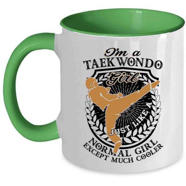 Cool Taekwondo Girl Coffee Mug, I'm A Taekwondo Girl Accent Mug