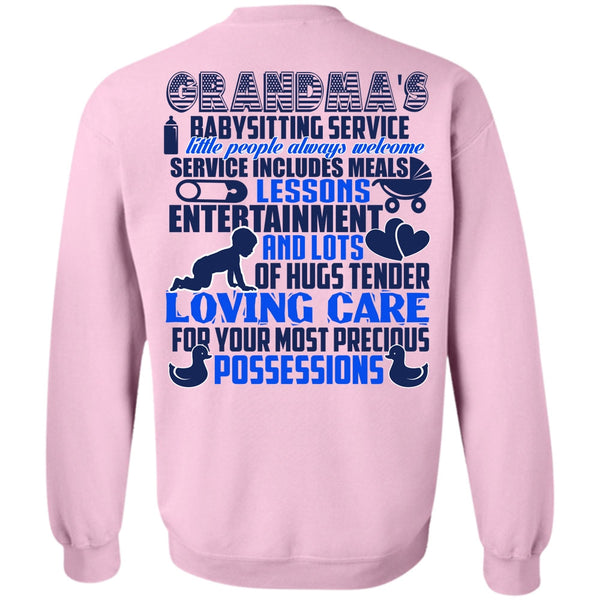 I Love Family T Shirt, Grandma's Babysitting Service Sweatshirt