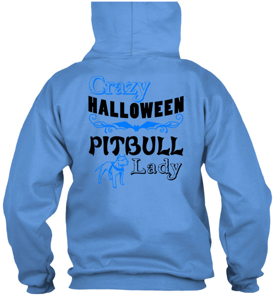 Crazy Halloween Pit Bull Lady T Shirt, Wait For Halloween T Shirt