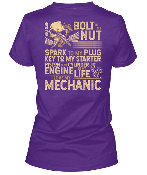 I Love My Mechanic T Shirt, Engine Life T Shirt