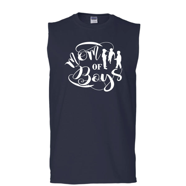 Mom Of Boys T Shirt, Coolest Mom Tank Top (Men's Cotton Sleeveless)