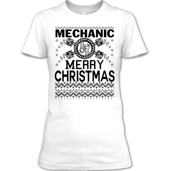 Mechanic Merry Christmas T Shirt, Merry Christmas Gift T Shirt