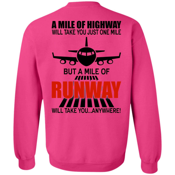 I Love Pilot T Shirt, A Mile Of Highway Sweatshirt