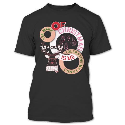 A black t-shirt with the shopify logo