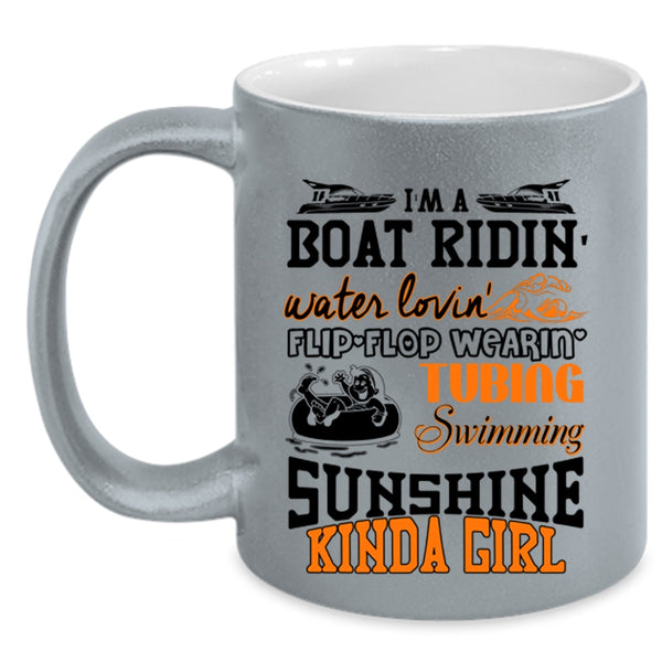 I'm A Swimming Sunshine Kinda Girl Coffee Mug, I'm A Boat Riding Accent Mug