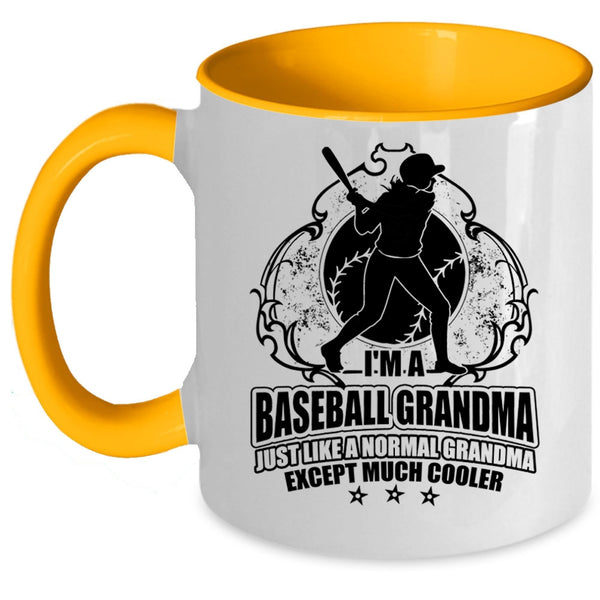Cool Grandma Coffee Mug, I'm A Baseball Grandma Accent Mug