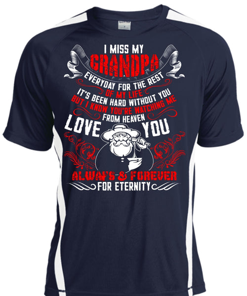 I Miss My Grandpa T Shirt, Watching Me From Heaven T Shirt, Cool Shirt