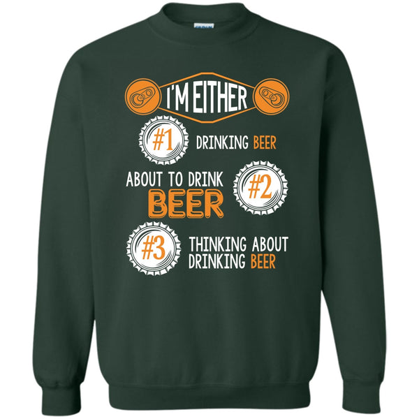 Thinking About Drinking Beer T Shirt, Coolest Beer Drinker Sweatshirt