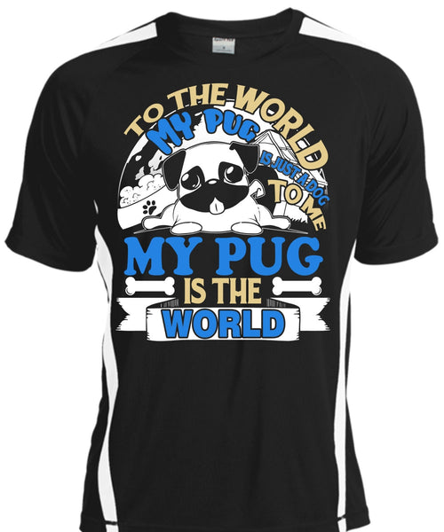 A black t-shirt with the shopify logo