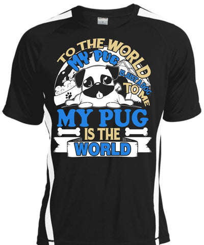 A black t-shirt with the shopify logo