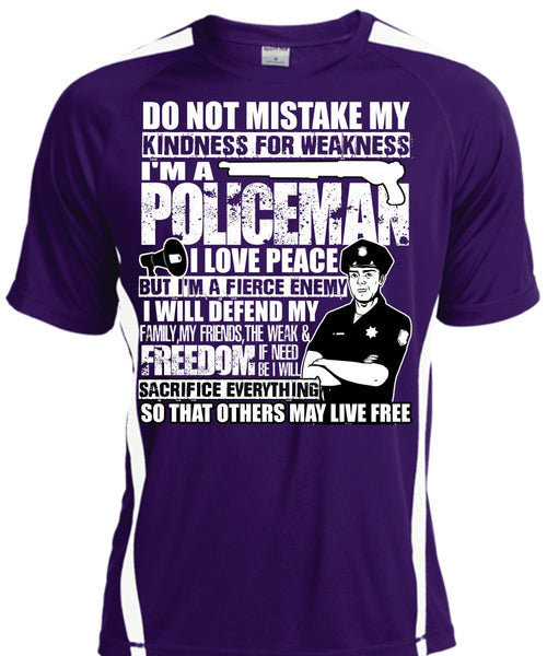 I'm A Policeman T Shirt, I Love Peace T Shirt, Cool Shirt