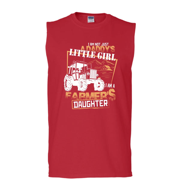 Just A Daddy's Littile Girl T Shirt, I'm A Farmer's Girl Tank Top (Men's Cotton Sleeveless)