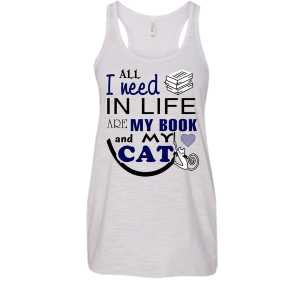 All I Need In My Life Are Book And Cat Shirt, I Love My Cat Shirt