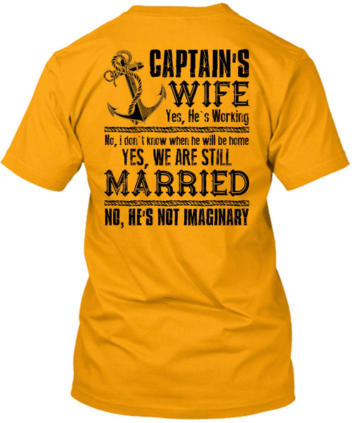Captain's Wife T Shirt, I Love Husband T Shirt