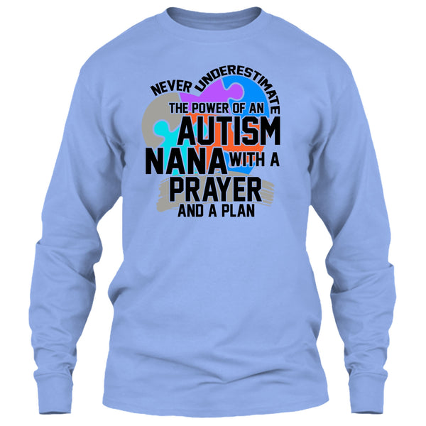 Never Underestimate T Shirt, Coolest Autism Nana T Shirt