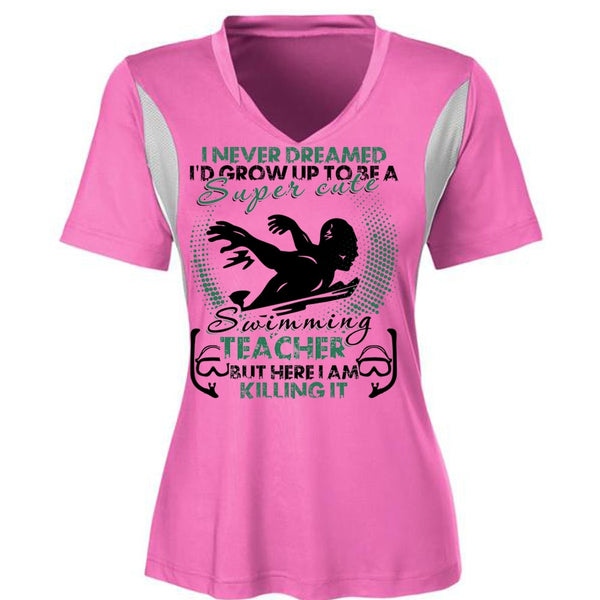 Cute Swimming Teacher T Shirt, I Love Swimming T Shirt, Awesome T-Shirts