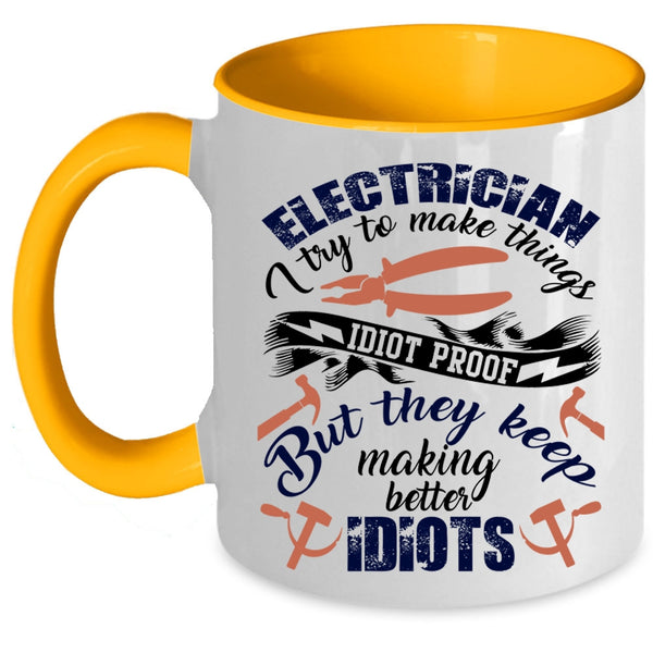 I Love Being An Electrician Coffee Mug, Electrician Accent Mug