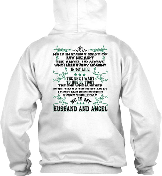 He Is My Husband And Angel T Shirt, I Love Husband T Shirt