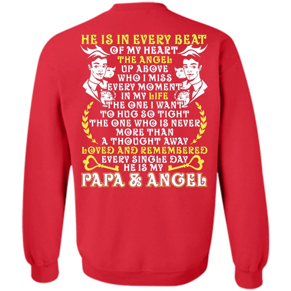 Papa And Angel T Shirt, I Love Papa Sweatshirt