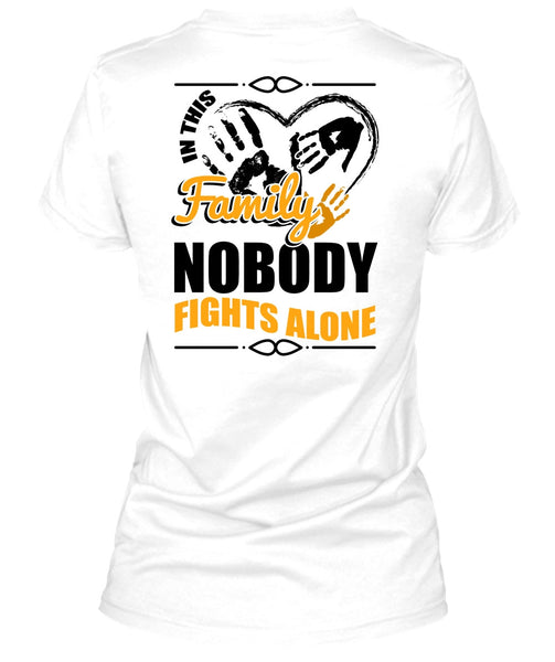 In This Family Nobody Fights Alone T Shirt, I Love Mom T Shirt