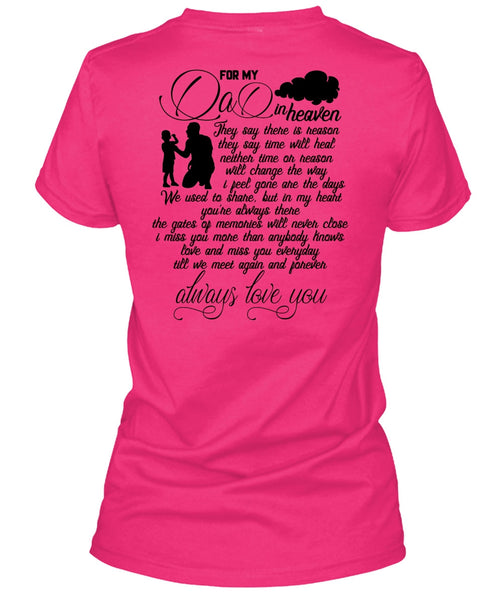 For My Dad In Heaven T Shirt, I Love Dad T Shirt