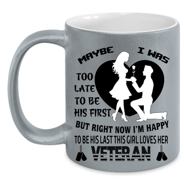 I Love Veteran Coffee Mug, This Girl Loves Her Veteran Accent Mug