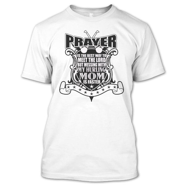 A black t-shirt with the shopify logo