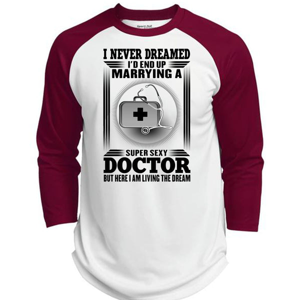 I'd Enf Up Marrying A Doctor T Shirt, I Love Doctor T Shirt, Awesome T-Shirts  (Polyester Game Baseball Jersey)