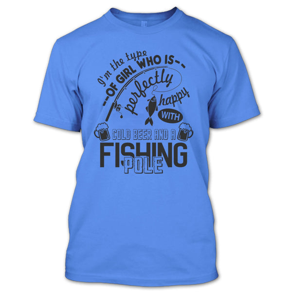 Pretty Happy With Cool Beer T Shirt, Coolest Fishing Lover T Shirt