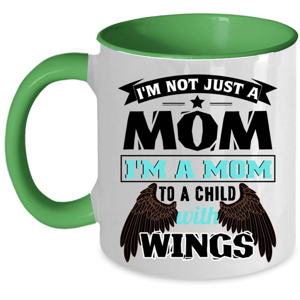 Cute Kids Coffee Mug, I'm A Mom To A Child With Wings Accent Mug